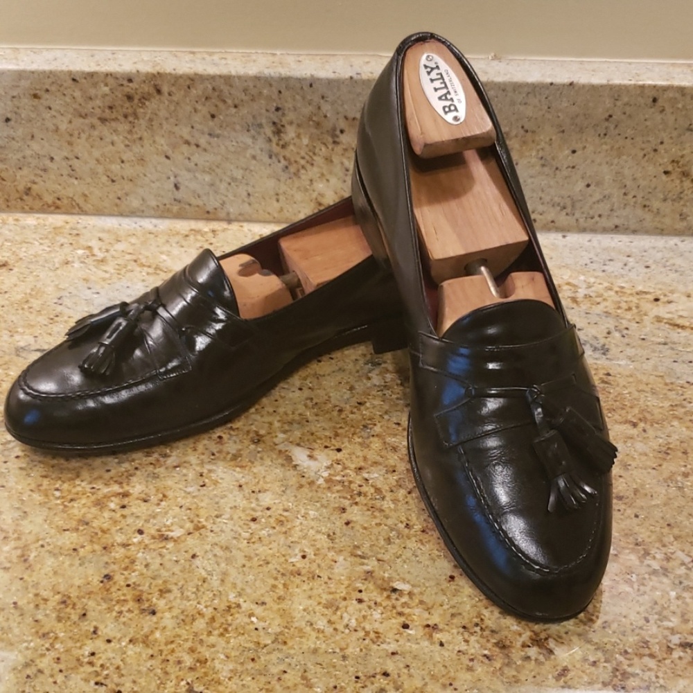 Mens Bally Of Switzerland Black Tassel Loafer